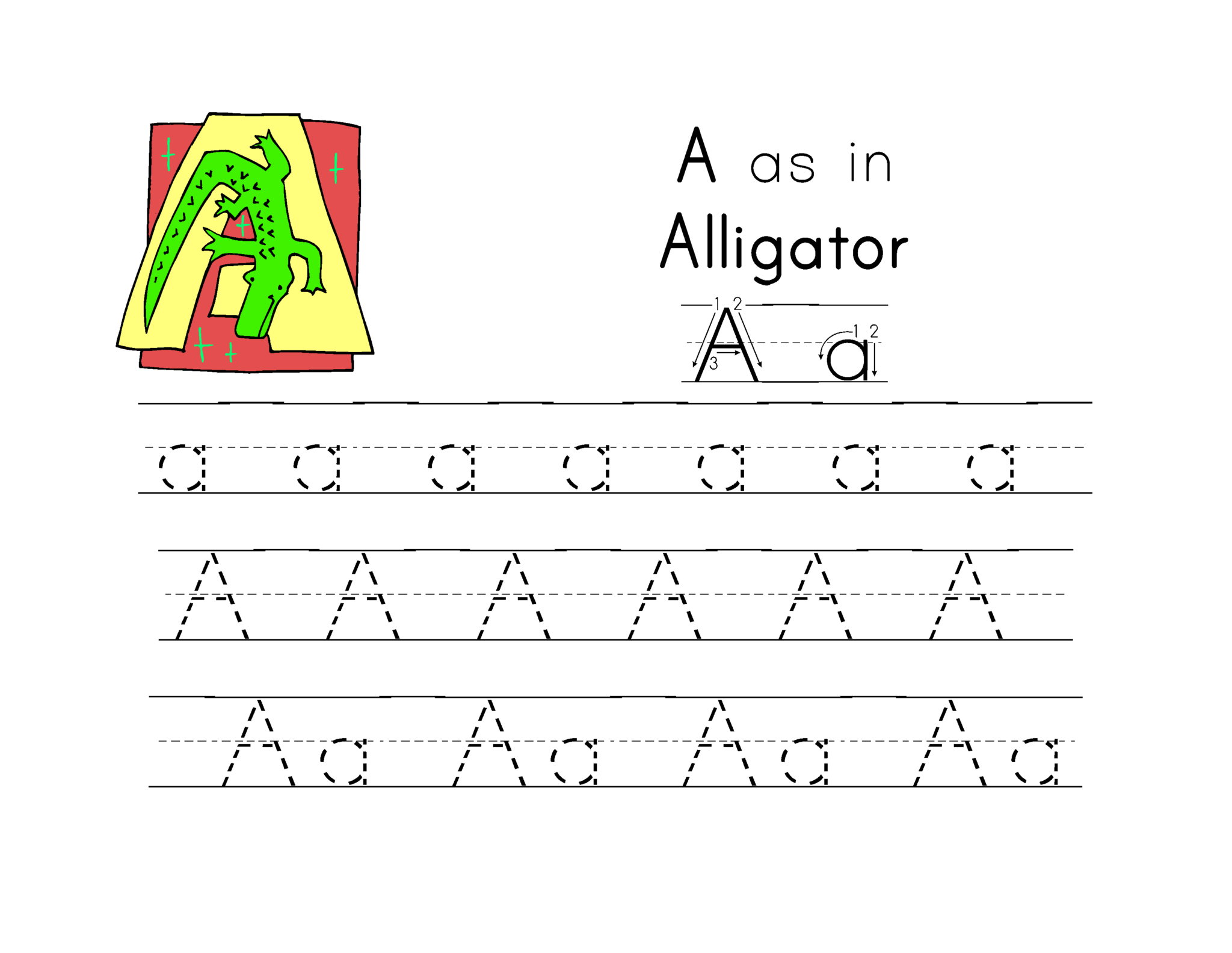 Handwriting | Learning to Write My Letters | Alligator Themed - My ...