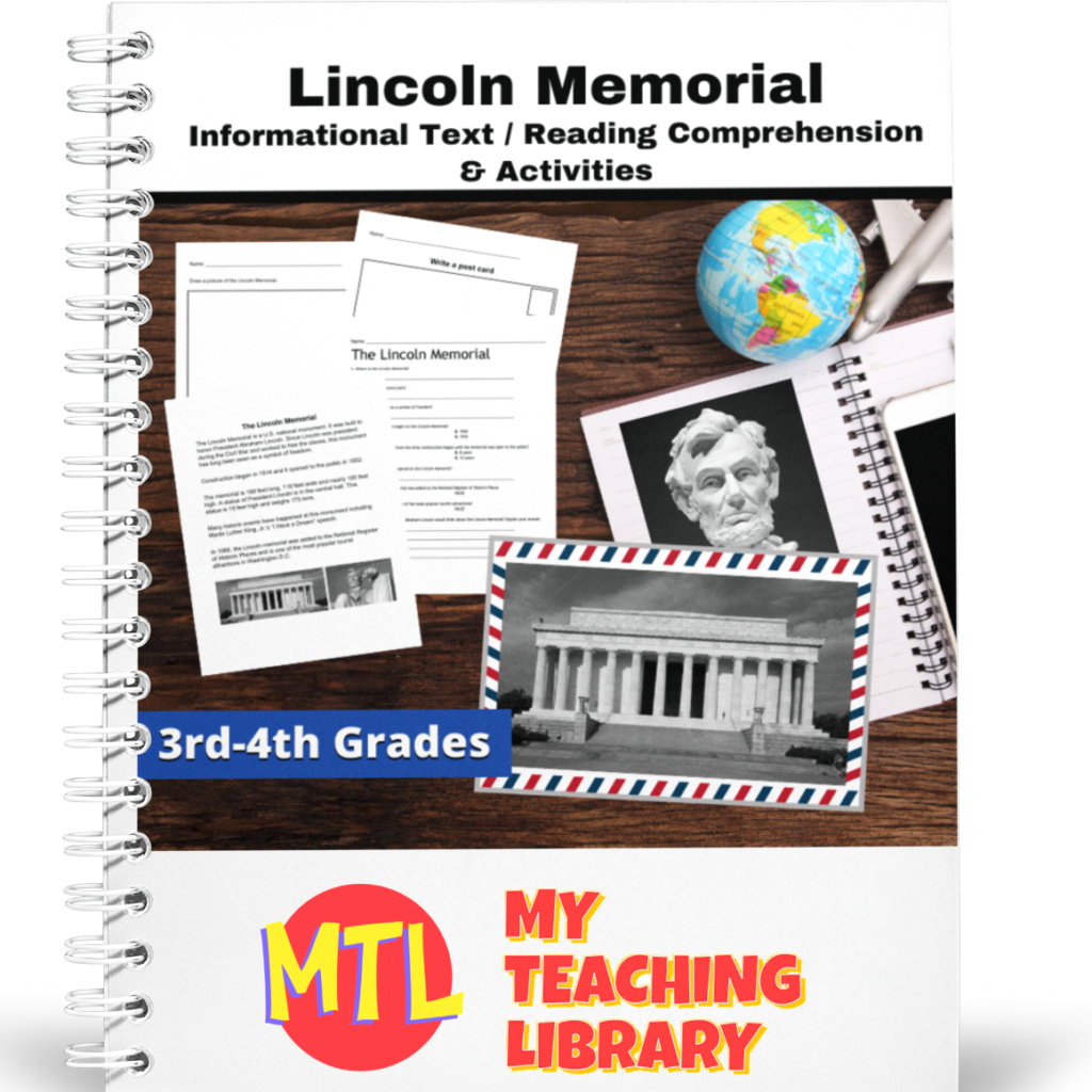 Lincoln Memorial Informational Text and Activities My Teaching