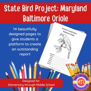 Maryland State Bird Project: Baltimore Oriole