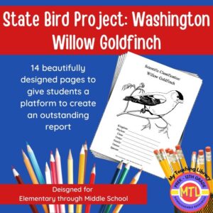 Washington State Bird Project: Willow Goldfinch