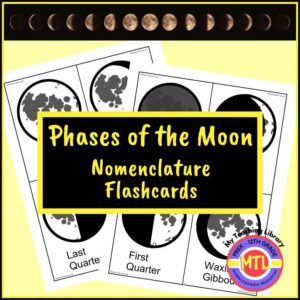 Phases of the Moon: Earth Science Nomenclature Flashcards