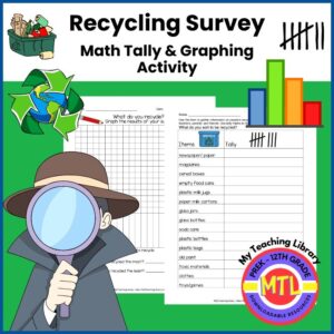 Math Tally and Graphing Activity | Recycling Survey