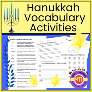 Hanukkah Vocabulary Activities