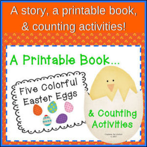 Five Colorful Easter Eggs - A Story, Worksheets and Acitivities