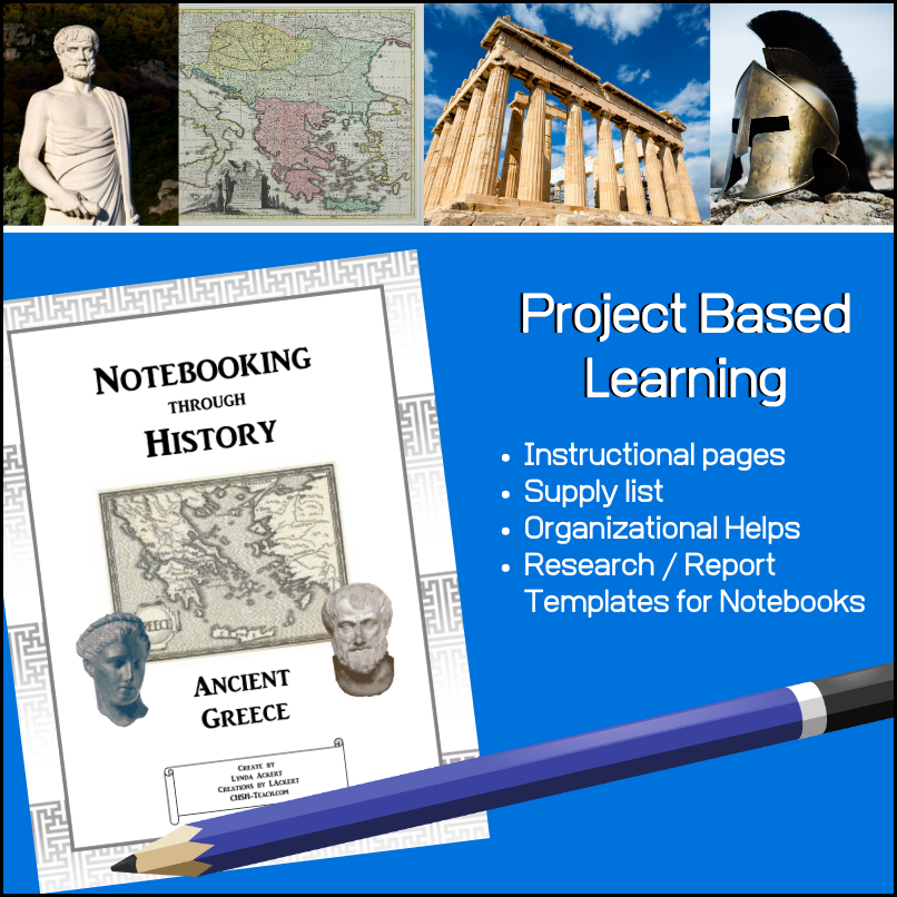 Is your Social Studies class studying the ancient civilization of Greece? If you'd like to engage your students in active research and need a way to help them organize and produce a fantastic notebook type project, this product is for you! The benefit of using this type of resource: It will enable students to be creative, independent thinkers and writers. It will allow your students to express their ideas in unique ways and process information they are learning. Their finished notebook projects will become a valuable study tool for students to reflect back on, and are great as a record of student progress over time.