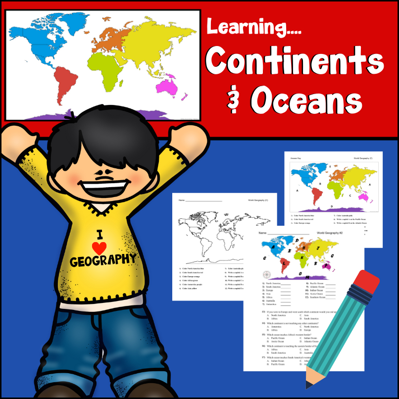 World Geography - Identify Continents and Oceans