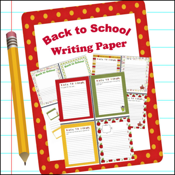 Back to School Writing Stationary - Paper for student publishing