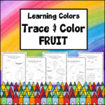 Trace and Color the Fruit worksheets