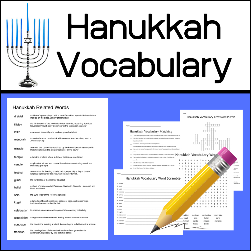 Hanukkah related vocabulary