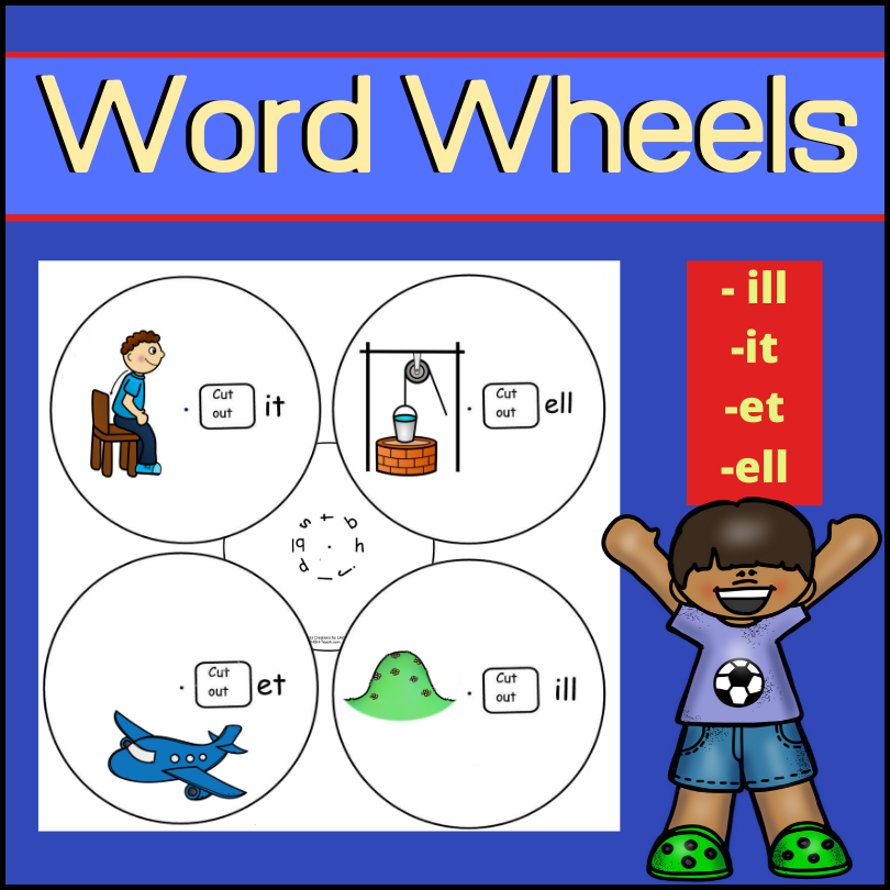 This phonics, learning to read resource will help students create words using 4 word wheels ( -ill -it -et -ell ). As students create new words, they can write each word on the included 'Creating Words' worksheet!