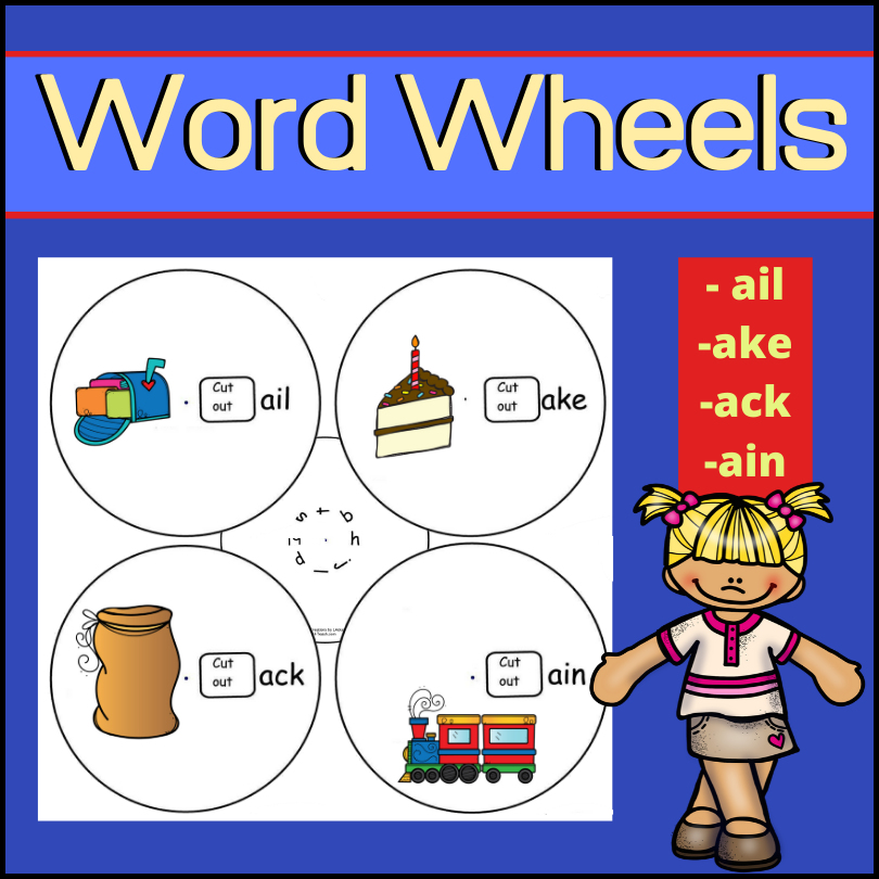 This phonics, learning to read resource will help students create words using 4 word wheels ( -ail -ake - ack - ain ). As students create new words, they can write each word on the included 'Creating Words' worksheet!