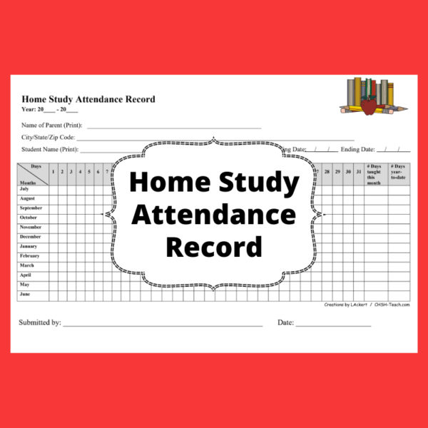 home-study-attendance-record