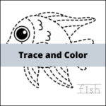 trace and color fish worksheet