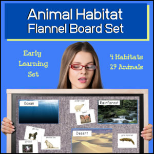 Animal Habitat Flannel Board Set