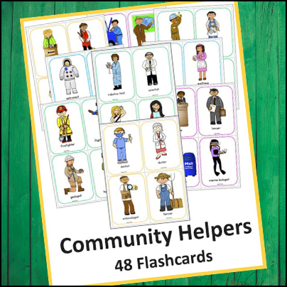 Community Helpers Flash Cards