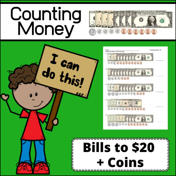 Counting money bills to $20