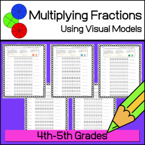 Multiplying fractions using visual models