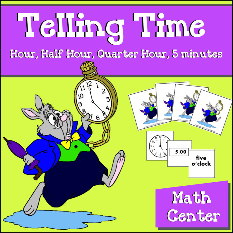 Telling Time | Math Center - My Teaching Library | MyTeachingLibrary.com