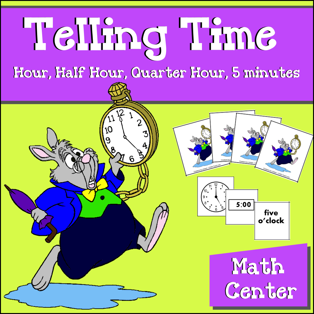 Telling Time to the hour, half hour, quarter hour and 5 minutes