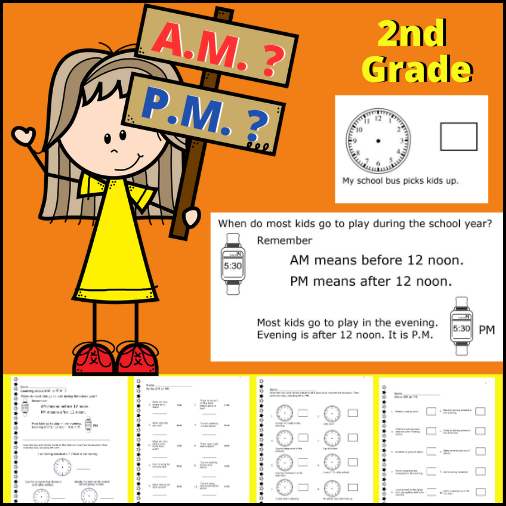 AM or PM | 2nd Grade - Telling time