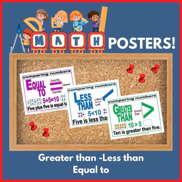 z 339 Math posters greater lesser equal cover