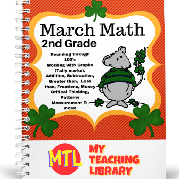 z 414 March Math 2nd grade workbook cover