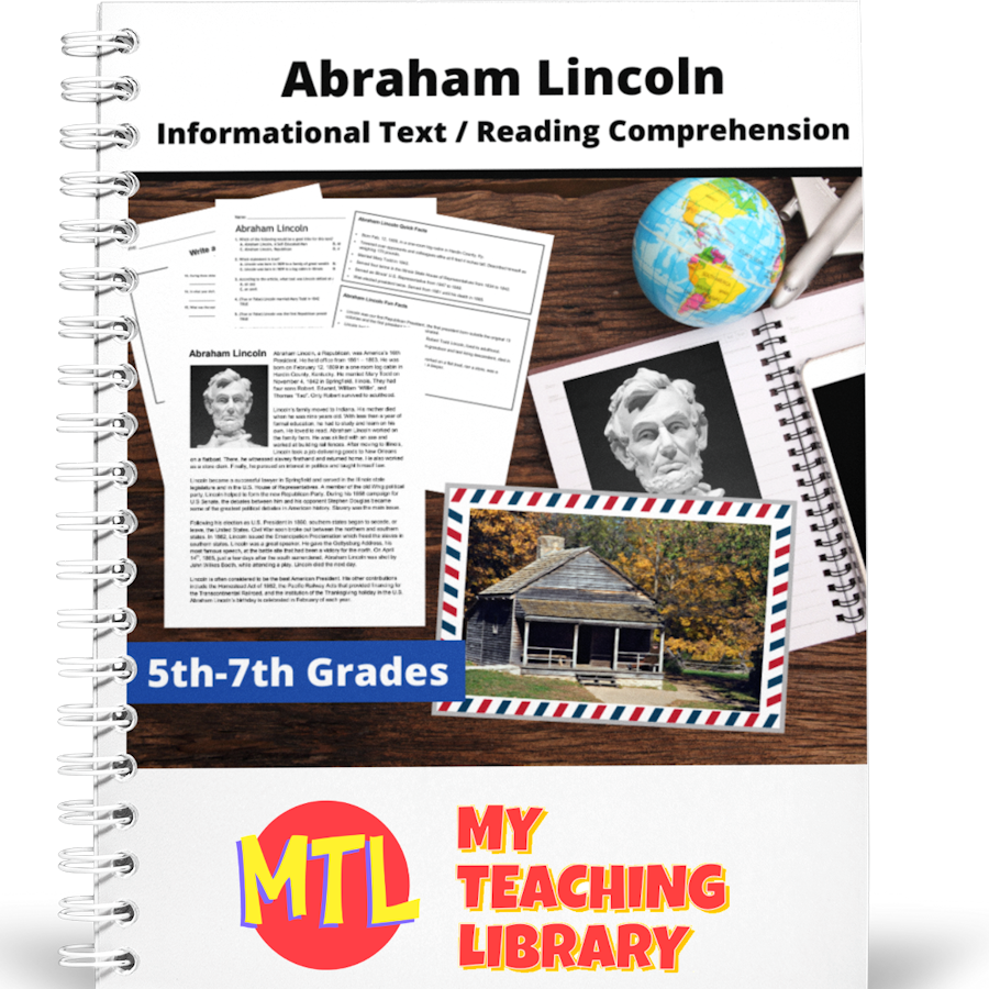 z 419 Abraham lincoln Informational Text 5th-7th cover