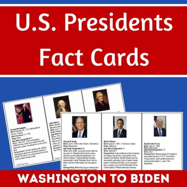 z 428 President Fact Cards