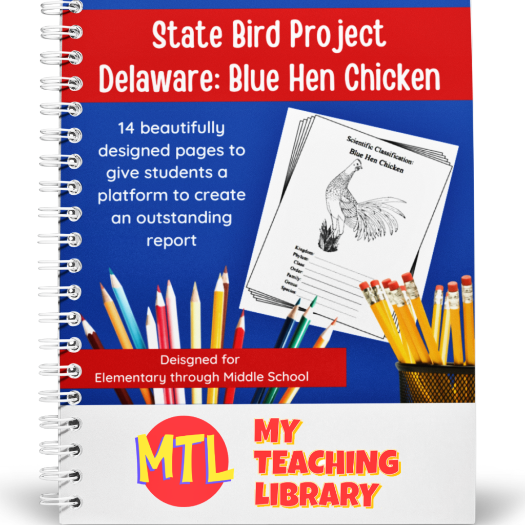 delaware-state-bird-project-blue-hen-chicken-my-teaching-library