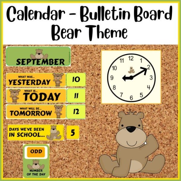 z 481 Bear Calendar Bulletin Board cover