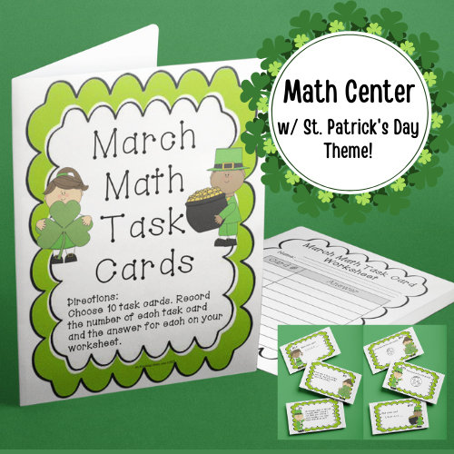 Task Cards - March - St Patrick's Day