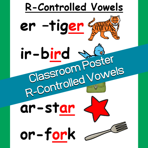 This phonics chart will give students a visual aid to help them remember the sounds made by r-controlled vowels!