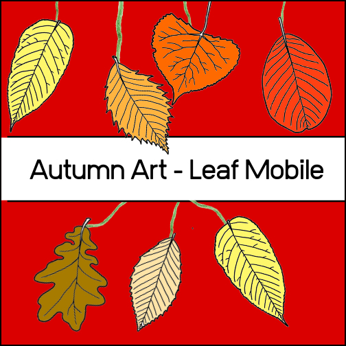 Create a colorful autumn leaf mobile with the included leaf templates!