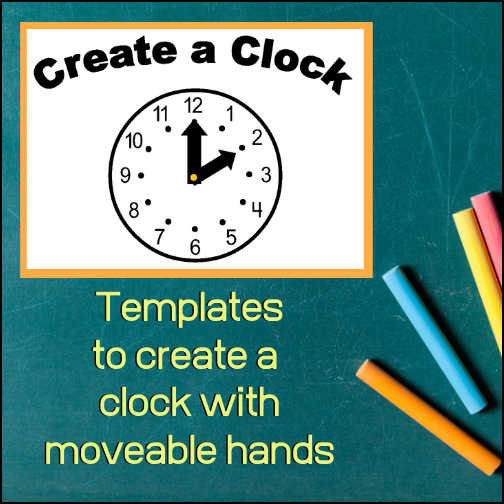 Create a clock with moveable hands for students to manipulate and use when learning to tell time!