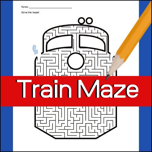 Give students a fun train maze to solve!