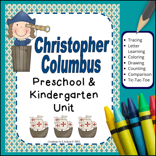 This 22 page resource centers around Christopher Columbus and will provide students with practice in...


- Letter learning (C and S)

- Fine Motor Skills and Handwriting (tracing and coloring)

- Counting

- Comparing


...and includes a tic-tac-toe game, puzzles and coloring pages.