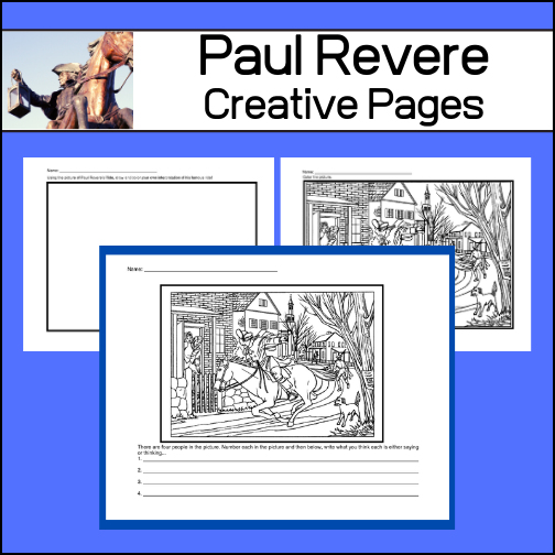 Studying Paul Revere, the American Revolution or famous people in American History? Here are three fun pages centered around Paul Revere's famous midnight ride on which students can get creative!