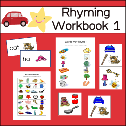 This resource teaches 30 rhyming words through picture flashcards and 8 easy matching worksheets.