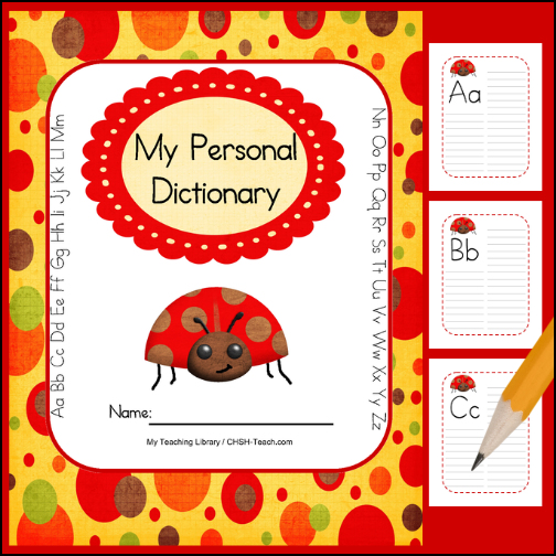 As students learn new words, have the create their own personal dictionary! This resource provides a page for each letter of the alphabet plus a section with pages that students can keep words that are categorized by parts of speech: nouns, pronouns, verbs, adjectives, adverbs, preposition. Students can use their dictionary throughout the year when completing writing assignments or anytime!