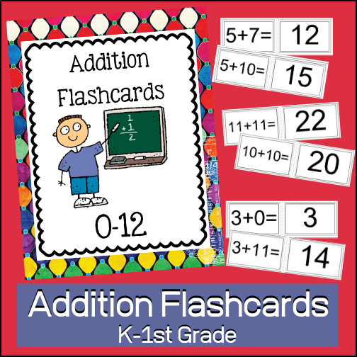 Addition Flashcards | K-1st Grade