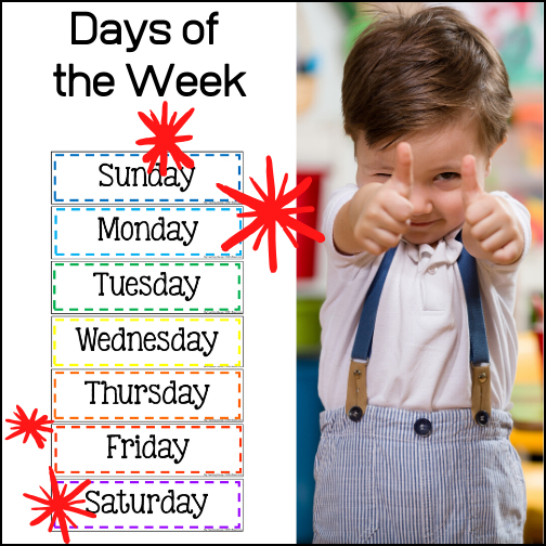 - Teaching the names of the days of the week?
- Need large calendar week day cards for a bulletin board?
- Teaching students how to spell the days of the week?

Whatever you are needing, these 'Days of the Week' word cards may be the perfect resource!

Each word card measures approximately 7.5" x 2".