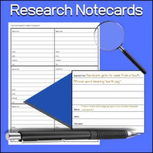 Research Notecard (Generic for any project)