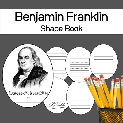 This Benjamin Franklin shape book includes a cover and several templates on which students can write. Templates have been created with differing line width so it can be utilized by a variety of levels.
