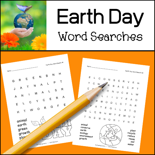 Two Earth Day themed word search puzzles for your students!


- Words for Puzzle #1: animal, earth, green, growth, plant, recycle

- Words for Puzzle #2: animal, conserve, earth, ecology, environment, growth, plant, recycle, reduce, reuse, soil, water


Why word puzzles? Studies have shown that word search and other word puzzles can help improve memory, focus, vocabulary, word recognition, pattern recognition, and overall mental acuity!