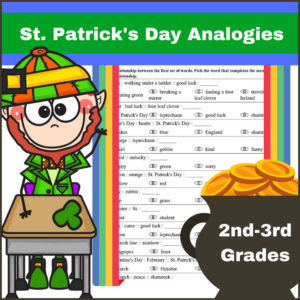 Analogies for 2nd - 3rd grades March - St. Patrick's Day