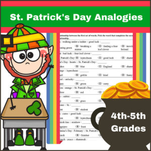 March Analogies for 4th - 5th grades