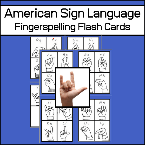 ASL Fingerspelling Flash Cards