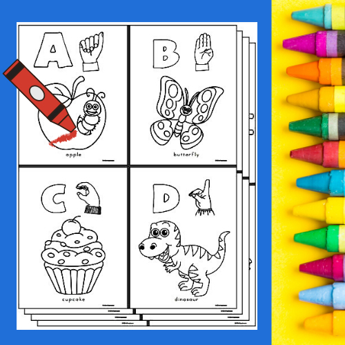 Download ASL Alphabet Coloring Book | American Sign Language A-Z - My Teaching Library from CHSH-Teach, LLC