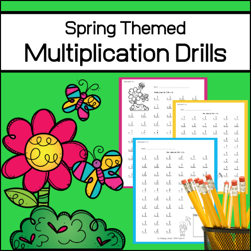 Multiplication Drills - Spring Themed