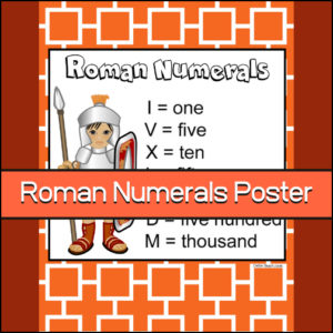 Roman Numerals Math Poster